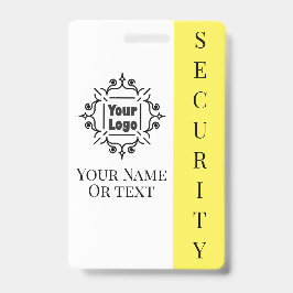 Crachá ID do funcionário da Guarda de segurança com logot