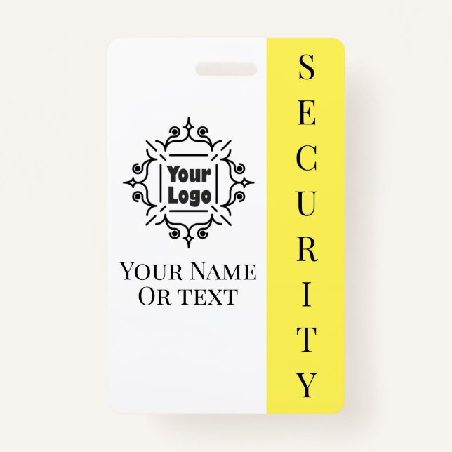 Crachá ID do funcionário da Guarda de segurança com logot (Frente)