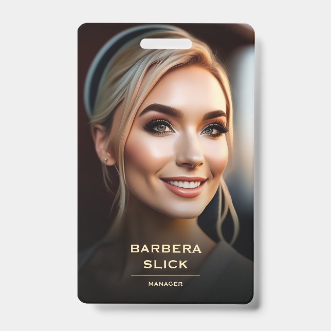 Crachá ID do Funcionário do Funcionarios de Polos do Barb (Frente)