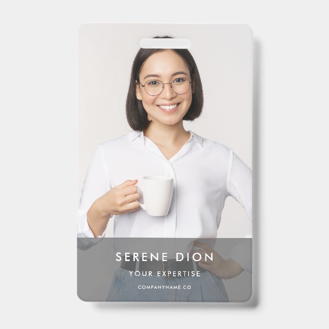 Crachá ID do Nome da Empresa do Funcionarios de Funcionár (Frente)