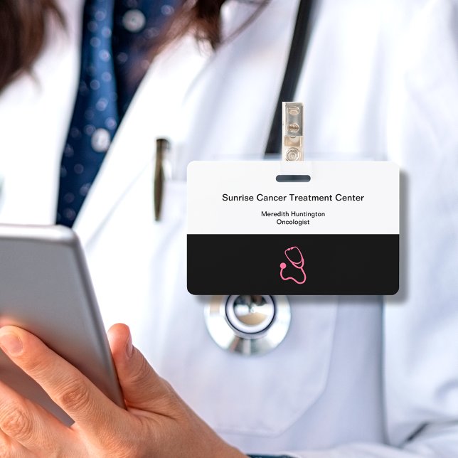 Crachá ID do Nome Médico do Oncologista do Hospital do ca (Criador carregado)