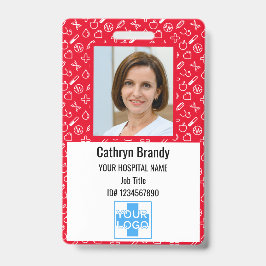 Crachá ID, Foto e Nome do Funcionário do Hospital Persona