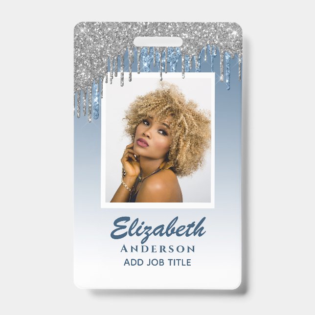 Crachá ID FOTO - Glitter Glitter Girly Glitter de Passage (Frente)