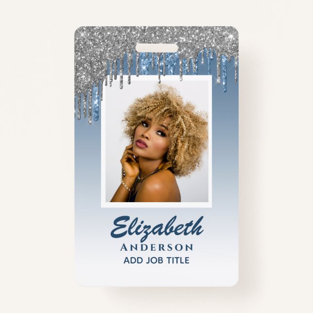 Crachá ID FOTO - Glitter Glitter Girly Glitter de Passage (Frente)