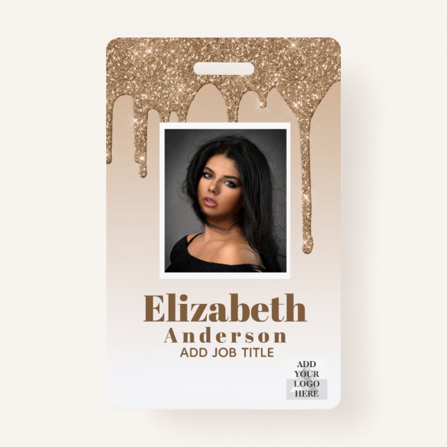 Crachá ID FOTO - Glitter Glitter Girly Glitter de Passage (Frente)