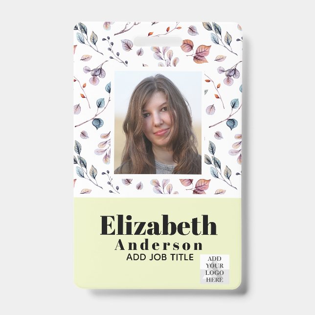 Crachá ID FOTO - Passagem VIP do Funcionário - Flores Gir (Frente)