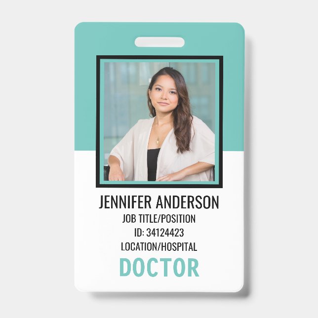 Crachá ID Médico Hospitalar (Frente)