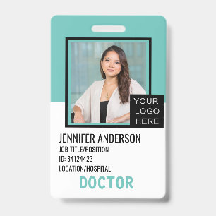 Crachá ID Médico Hospitalar com Logotipo