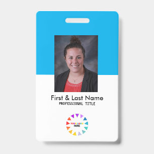 Crachá ID personalizado com foto da empresa personalizada