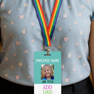 Crachá ID personalizado da EQUIPA - Foto - Nome PASS