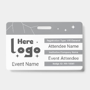 Crachá ID personalizado do badge da Gala VIP