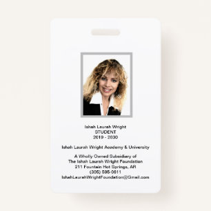 Crachá Identificação da escola