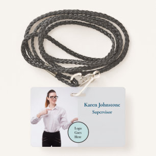 Crachá Identificação da foto Nome da empresa ID do logoti