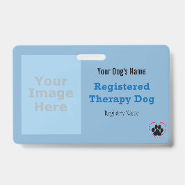 Crachá Identificação de Cão Terapia com Logotipo
