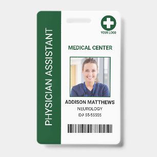 Crachá Identificação de Foto de Funcionário Médico do Hos