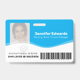 Crachá Identificação de foto de identificação de trabalha