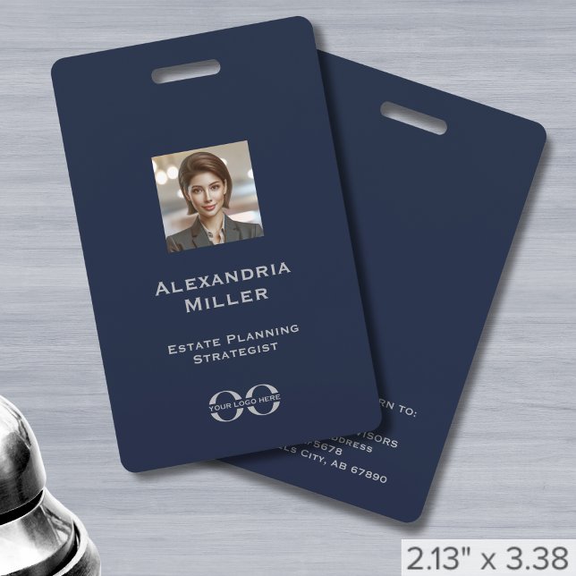 Crachá Identificação de foto do Funcionarios de logotipo  (Criador carregado)