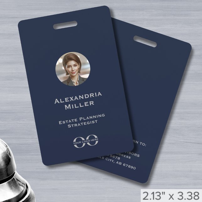 Crachá Identificação de foto do Funcionarios de logotipo  (Criador carregado)