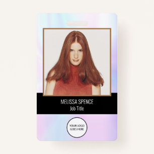 Crachá Identificação de foto - segurança iridescente do l