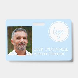 CRACHÁ IDENTIFICAÇÃO DE FOTOS MODERNA BLUE DO LOGOTIPO DE