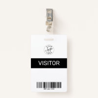 Identificação de passagem do visitante minimalista