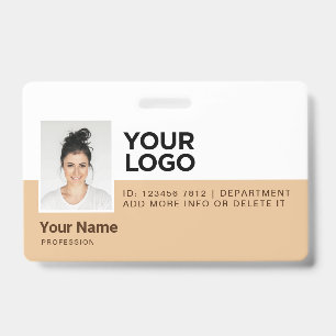 Crachá Identificação de Segurança Moderna Personalizada p
