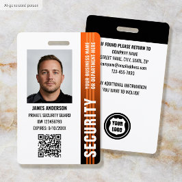 Crachá Identificação de Segurança Profissional Personaliz