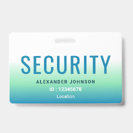 Crachá Identificação do Funcionário de Segurança ID Moder