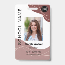 Identificação do professor com foto de um funcioná