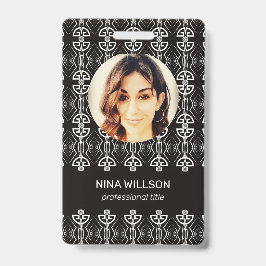 Crachá Identificação Empresarial Art Déco