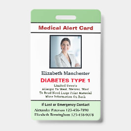 Crachá Identificação Personalizada de Foto de Emergência 