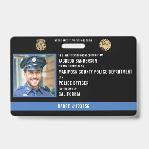 Crachá Identificação Personalizada de Oficial de Polícia