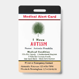 Crachá Identificação Personalizada Nome do Adulto Filho