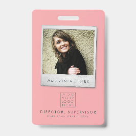 Crachá Identificação Plástica de ID de Negócios Femininos
