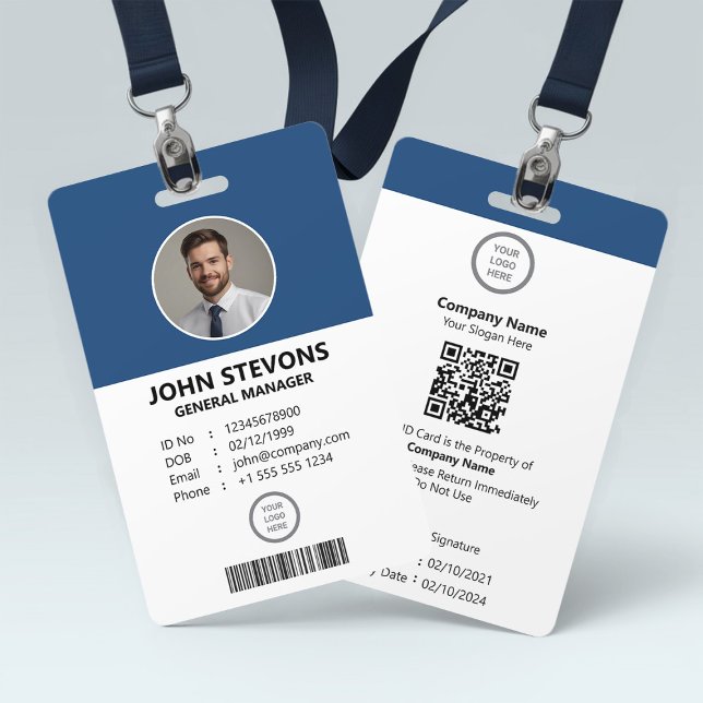 Crachá Identificação Profissional Personalizável de Funci (Criador carregado)