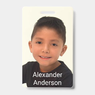 Crachá Identificador de Foto Personalizado para Criança