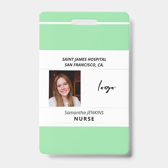 Crachá Identificador médico assistente do hospital (Front)