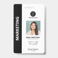 Identificador profissional moderno personalizado p