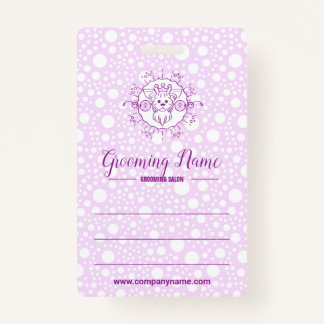 Crachá Ilustração de Cachorro de Cartoon para o Alinhamen