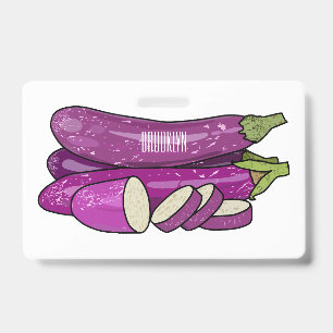 Crachá Ilustração de desenho animado de beringela