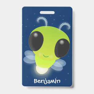 Crachá Ilustração de desenho animado de besouro luminoso