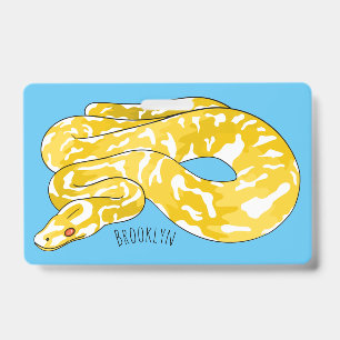 Crachá ilustração de desenho animado de cobra python birm