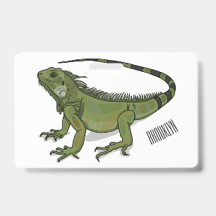 Crachá ilustração de desenho animado de iguana