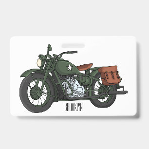 Crachá ilustração de desenho animado de motocicleta cruis