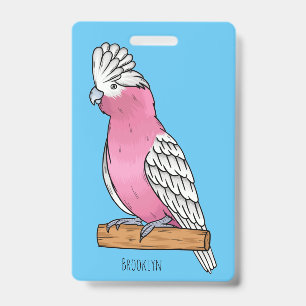 Crachá ilustração de desenho animado de pássaro Galah