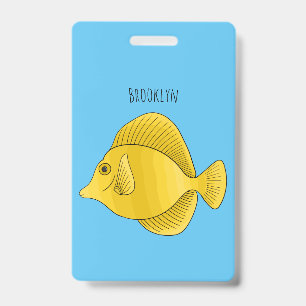 Crachá ilustração de desenho animado de peixe tangue amar