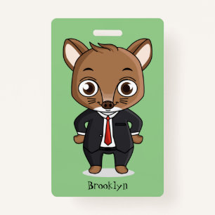 Crachá Ilustração de desenho animado de rato bonito