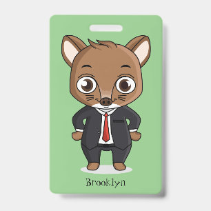 Crachá Ilustração de desenho animado de rato fofo