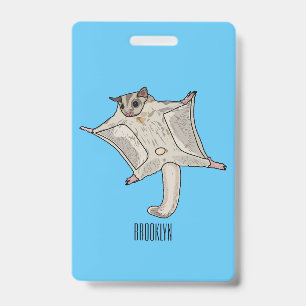 Crachá ilustração de desenho animado de sugar glider