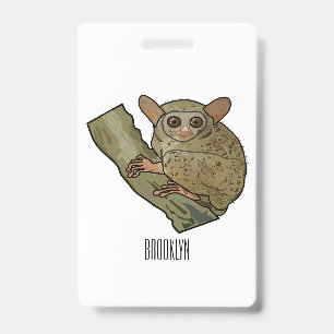 Crachá ilustração de desenho animado de Tarsier